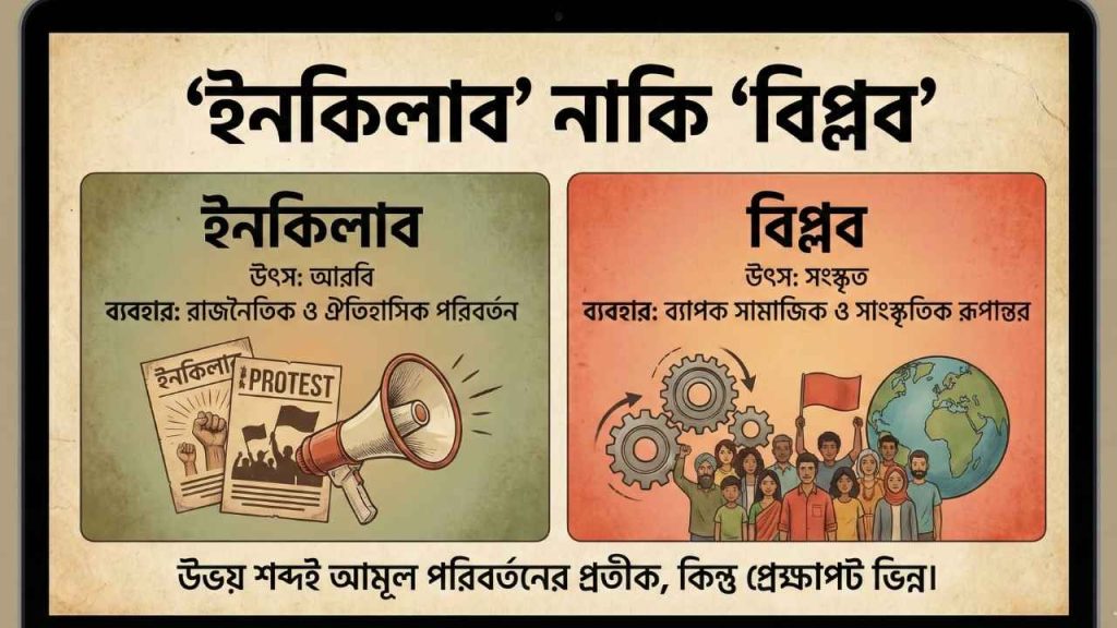 ‘ইনকিলাব’ নাকি ‘বিপ্লব’