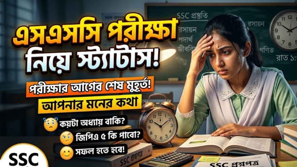 ssc পরীক্ষা নিয়ে স্ট্যাটাস
