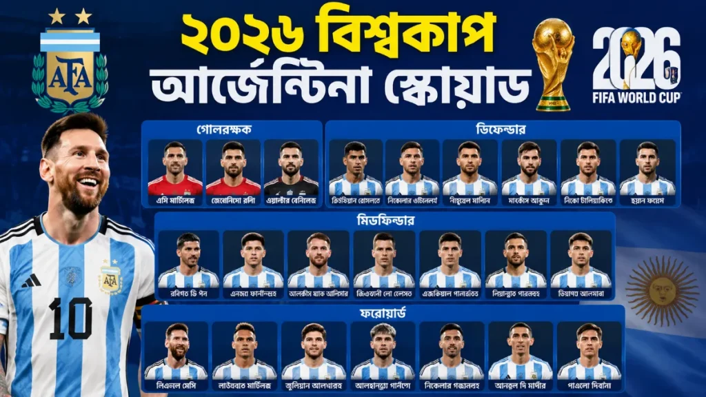 বিশ্বকাপ আর্জেন্টিনা স্কোয়াড