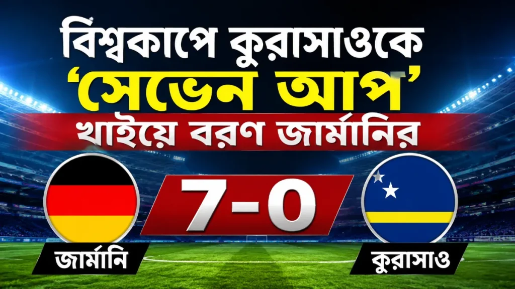 বিশ্বকাপে কুরাসাওকে ‘সেভেন আপ’ খাইয়ে বরণ জার্মানির