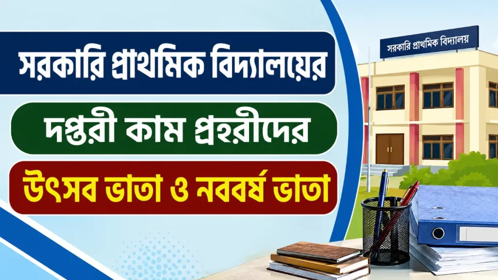 সরকারি প্রাথমিক বিদ্যালয়ের দপ্তরী কাম প্রহরীদের উৎসব ভাতা ও নববর্ষ ভাতা