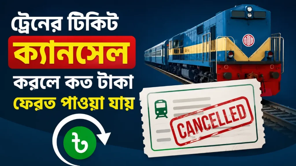 ট্রেনের টিকিট ক্যানসেল করলে কত টাকা ফেরত পাওয়া যায়
