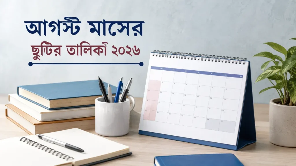 আগস্ট মাসের ছুটির তালিকা ২০২৬
