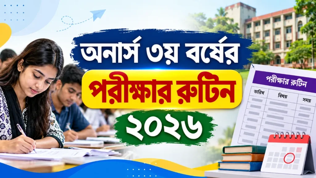 অনার্স ৩য় বর্ষের পরীক্ষার রুটিন