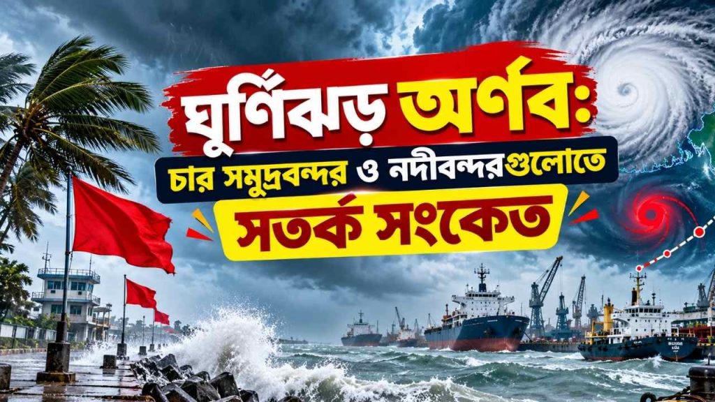 ঘূর্ণিঝড় অর্ণব: চার সমুদ্রবন্দর ও নদীবন্দরগুলোতে সতর্ক সংকেত