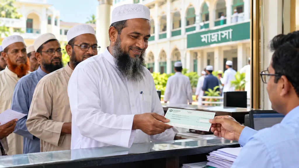 মাদ্রাসা শিক্ষকদের সেপ্টেম্বর মাসের এমপিওর চেক ছাড়